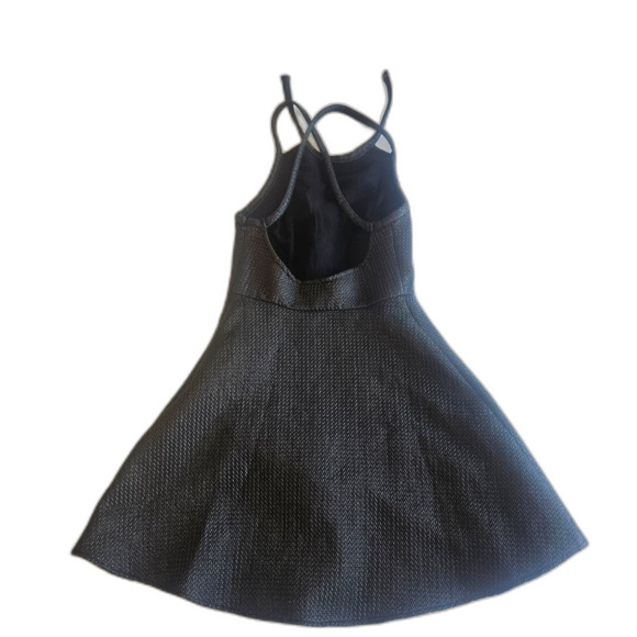 Abercrombie and Fitch Textured Mini Dress Black Size XS LBD Skater Fit n Flare - Picture 4 of 10